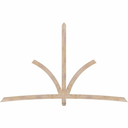 Ekena Millwork Davenport Smooth Timber Gable Bracket, Douglas Fir, 108"W x 68"H x 3 1/2"D x 3 1/2"F, 15/12 Pitch GBW108X68X0404DAV00SDF